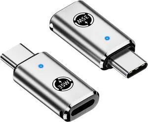 USB C Lig-ht-ning Adapter Support 35 W PD Pack of 2 for Lig-htn-ing to USB-C Adapter Compatible with Phone 15 Series/Samsung and Other Type-C Devices for OTG/Data Transfer Silver