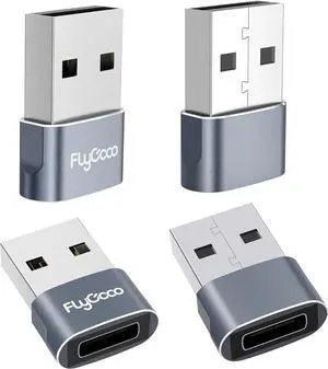 4 Pack USB to USB C Adapter USB C Female to A Male Adapter Plug Converter USB C for Apple Watch Ultra 9 10 iPhone 16 15 14 13 Plus Pro Max AirPods 3 iPad Air Samsung Galaxy S24 Car