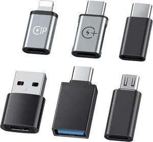 (6 Pack) Type C Female to USB Adapter Type C Female to Android Male for iPhone Female to Type C Male Suitable for iPhone 15ProMax14 13 Samsung S22