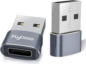 USB to USB C Adapter 2 Pack USB C Female to A Male Charger Type C Converter for Apple Watch Ultra 9 10 iPhone 16 15 14 13 Plus Pro Max AirPods 3 iPad Air Samsung Galaxy S24 Car