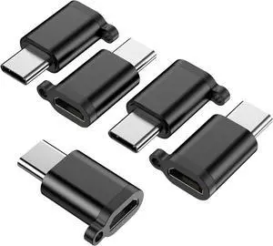 Micro USB to USB C Adapter USB-C Male to Micro USB Female Adapter Support Data Transfer & Charging Compatible with Samsung Galaxy S10 S9 S8 Plus iPhone 15/15 Pro/15 Plus/Note 9/8 etc.(5Pack)