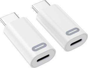 Lightning Female to USB C Adapter 2 Pack USB C Male to Lightning Adapter Support 35W PD Fast Charging & Transfer Data for iPhone 16 15 Plus Pro Pro Max iPad Air and More Type C Devices-White