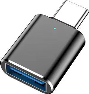 [MFi Certified] USB C Male to USB3.0 Female OTG Adapter Portable Type C to USB Camera Adapter OTG Data Sync Connector for iPhone 15/15 Plus/15 Pro/15 Pro Max iPad Proi Galaxy S23/S22 Black
