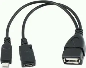 Micro USB Host OTG Cable with USB Power for Samsung/HTC/Nexus/Lg Phones and Tablets