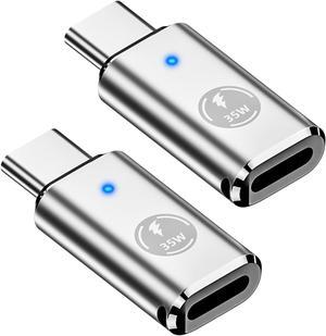 2 Pack iPhone Female to USB C Adapter 35W Fast Charging for iPhone 15 Series iPad 10 Air4/5 Mini6 Galaxy Note S10 S20 S21 Supports Data Transfer Does Not Support Audio/OTG(Gold)