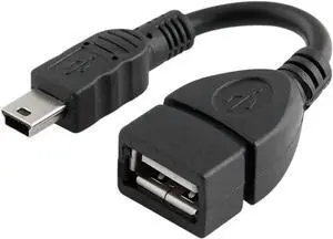 Mini USB Male to USB 2.0 Female Host OTG Adapter Cable