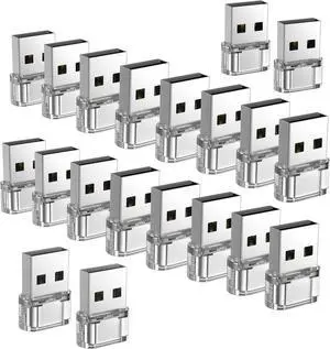 20 Pack USB to USB C Transparent Adapter USB C Female to A Male Charger Converter Compatible with Apple Watch iPhone 15 14 13 12 Pro Max Plus Note iPad 9 10 Air 5 Mini 6 Galaxy Pixel and etc.