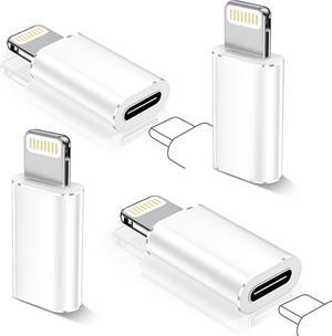 4 Pack USB C to Lightning Adapter Support Audio/OTG 20W PD Fast Charging&Data Transfer for iPhone 14 13 12 Pro Max/iPad Air/Airpods Nintendo Switch Headphones iOS Device