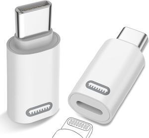 Lightning to USB C Adapter for iPhone 15 (2-Pack) USB-C Male to Lightning Female Converter for Charging Type-C Devices with Lightning Cable NOT for Headphones/Audio/OTG (Port Changer)