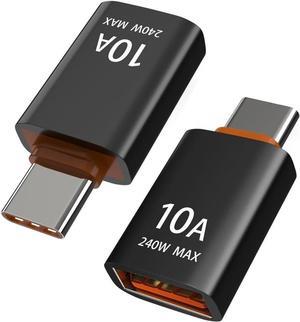 USB C to USB Adapter 2PCS Type C Male to USB 3.2 Female Converter Type-c/OTG Adapter for Data Charging and Connecting Type C and USB A Ports-Portable Aluminum Design.