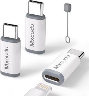 3 Pack Lightning to USB C Charging Adapter for iPhone 16/16 Pro/15/15 Pro iPad Pro iPad Air 5/4 Galaxy S24 USB C Male to Lightning Female Fast Charging & Data Transfer Adapter Not for Audio/OTG