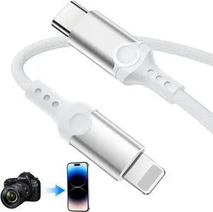 DSLR Camera USB C OTG Cable for iPhone 14 13 12 11 XS X for Lightning Male to USB C Male Cord Import Photo/Video From Camera to Phone 480mbps for Sony A7 III/IV A7C Canon R5 R6 R10 Nikon Z9 ZA8