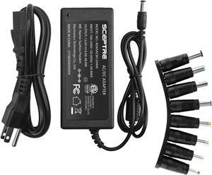 Power Adapter 12V-4A 3A 2.5A 2A 1.25A 1A AC/DC Power Cord 5.5x2.1mm with 8 Tips Made for Sceptre Monitor Echo Smart Speaker & Display Webcam Router Mini PC Projector CCTV Bluetooth Speaker