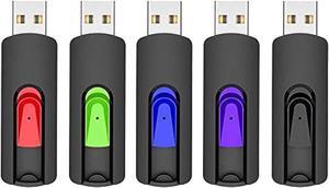5 Pack 64GB USB Flash Drive USB 2.0 Memory Stick Thumb Drives Jump Drive Pen Drive for PC Laptop Computer - 64G Multipack