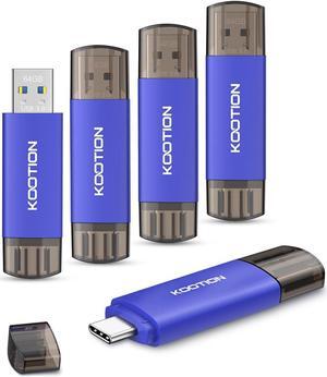 64GB USB C Flash Drive 5-Pack 2-in-1 Type-C Flash Drive USB-A&USB-C 3.0 Dual Drive OTG Thumb Drive Memory Stick for Android Smartphone/Tablet/PC