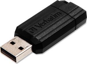 8GB Pinstripe USB Flash Drive - Black
