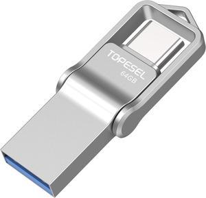 64GB USB C Flash Drive Dual USB 3.0 Flash Drive USB A & Type C Thumb Drive UDP-Tech Waterproof Type C Flash Drive Portable USB C OTG Flash Drive for Computer Mac Smartphone Tablet