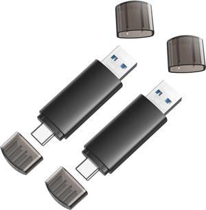 256GB USB C Flash Drive Dual USB 3.0 USB Drive Type C + USB A Portable Type-C USB Stick with Keychain Hole 2-in-1 USB-C Thumb Drive for Smartphone Tablet Computer Mac iPhone 15