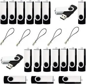 128MB USB Flash Drive 15 Pack Bulk USB Flash Drives 128MB Flash Drive Bulk 128MB Thumb Drive 15 Pack Flash Drive USB Pack(Black No Logo)