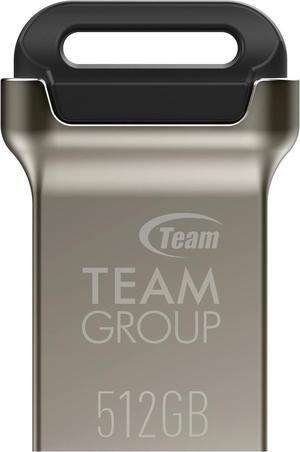 C162 512GB USB 3.2 Gen 1 USB 3.1/3.0 Mini Fits Metal Read 140MB/s Flash Thumb Drive External Data Storage Memory Stick Compatible with Computer/Laptop Black TC1623512GB01
