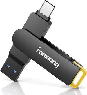 128GB USB Flash Drive USB 3.2 Gen1 Thumb Drive USB Drive with USB A and Type-C 2-in-1 USB Memory Stick Jump Drive for Storage and Backup F375