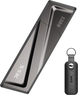 128GB USB Flash Drive 550MB/s USB 3.2 Gen2 USB Thumb Drive Fast Transfer Speed Externel Solid State Drive +USB C Adapter USB C Memory Stick for Type C Smartphone MacBook/Pro/Air Laptop and More
