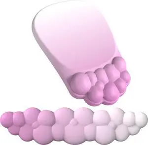 Ergonomic Mouse pad and Keyboard Wrist Rest 2 in1 Cloud Keyboard Wrist Rest+Mouse Pad Non-Slip Wrist Rest for Computer Keyboard Made Easy Typing & Relieve Wrist Pain Flower Gradient Pink