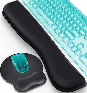 Ergonomic Mouse Pad and Keyboard Wrist Rest for Computer Keyboard C Memory Foam Mouse Pad Set with Wrist Support for Comfort Extended Typing Sessions