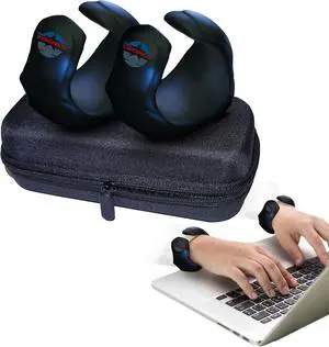 Wearable Gaming Wrist Rest for Keyboard Mouse pad Laptop and PC Work or Gamer Support. (Black S-M)