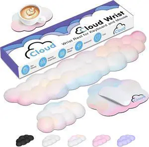 Cloud Wrist Rest Keyboard Cloud Palm Rest Keyboard Rest with Non-Slip Base for Computer Keyboard Gaming Wrist Rest YAMJUG Cloud Arm Rest Keyboard Wrist Pad Rainbow