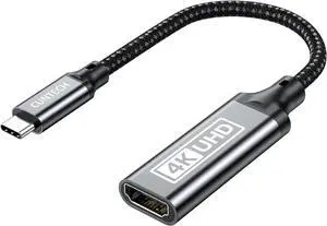 USB C to HDMI Adapter 4K@60Hz USB Type-C to HDMI Female Adapter [Thunderbolt 3/4 Compatible] for MacBook Pro/Air for iPhone16/15 Surface  Galaxy S25 S24 USB C Laptop Tablet Cell Phone