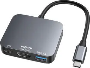 USB C to HDMI Adapter4K@60HZ Vilcome HDMI to USB C Adapter Multiport with USB Type C PD & USB 3.0 Port Compatible for MacBook Pro/Air iPad Pro/Air  XPS iPhone 15 Pro/Max Android and More
