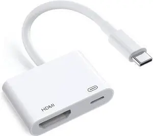USB-C to HDMI Adapter 4K@60Hz for iPhone 15 16 MacBook Pro Air iPad Pro MFi Certified Type-C Digital AV HDMI 2.0 Cord Compatible with  Galaxy S25 Nintendo Switch Pixelbook XPS