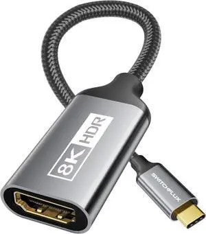 USB-C to HDMI 2.1 Adapter | 8K@60Hz 4K@144Hz 2K@165Hz High-Speed USB Type C 3.1 to HDMI 8K Converter [Thunderbolt 3/4 Compatible] for MacBook Pro/Air iPad Other USBC Laptops