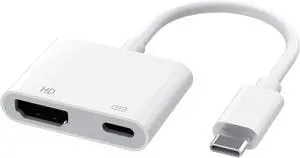 USB C to HDMI Adapter for iPhone 15/16 to TV Type C to HDMI Adapter with 100W Fast Charging and 4K@60Hz Compatible with iPhone15 iPhone16 MacBook Ipad