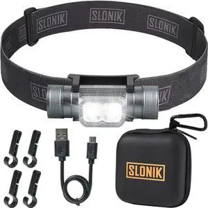 Headlamp Rechargeable - 1000 Lumen LED USB Rechargeable Headlight - IPX4 Waterproof Head Lamp with Bright 60 ft Flashlight Beam - Hiking & Outdoor Camping Gear Black - LED Headlamp