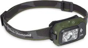 Storm 450 LED Headlamp Waterproof and Dimmable Battery Powered Headlamp for Camping Hiking Hunting Running Work with Red Light Headlamp Mode Dark Olive
