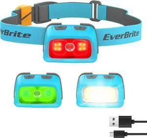 Rechargeable Headlamp 350 Lumens Headlamp with Red Light and Memory Function 7 Modes Running Headlamp Bright Headlamps for Camping Fishing Hunting Night Vision