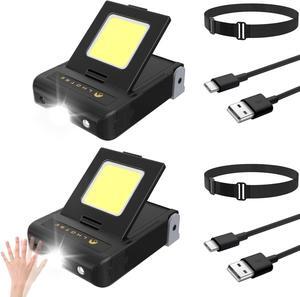 Ultra Bright Mini Hands Free Cree LED Clip on Cap Light - Rechargeable Waterproof Hat Light Flashlight Portable Headlamp for Fishing Camping Hand Work Baseball Caps
