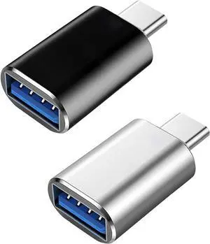 USB C Adapter USB C to USB 3.0 Adapter (2 Pack) Converter Type C Male to USB A Female OTG Plug Connector for Mac Book iPad iPhone  Phone.