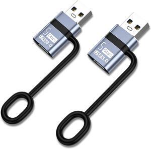 USB A to USB C Adapter 2 Pack 5Gbps USBA 3.0 Male to Type C Female USBC Typec Converter for iPhone 16/15 Pro Max  S24/S23 MacBook Pro/Air iPad Pro Laptops Tablets