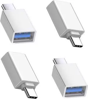 4 Pack USBc Male to USBa Female Adapter OTG Converter with 5/10 Gbps High Speed Data Transfer USB to USBC Adapter Compatible with  iWatch iPhone 16/15 MacBook  etc.