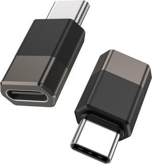 2 Pack USB C to USB C Adapters Zinc Alloy Adapters USB C Female to USB-C Male OTG Adapter Compatible with  Galaxy/LG//Type-C Phones/Tablets and More Devices.