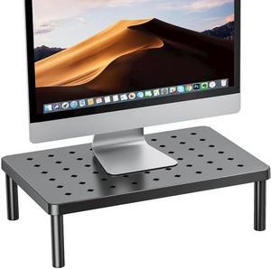 Monitor Stand for Desk - Ergonomic Monitor Riser Laptop Stand with Non-Slip Pads Sturdy & Stable Computer Stand with Cooling Holes Desk Organizer for Laptop Printer 14.1×9.4×3.9