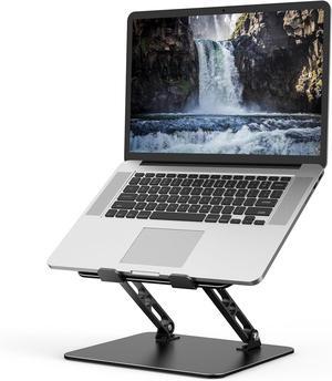 Adjustable Laptop Stand for Desk Metal Foldable Laptop Riser Portable Laptop Holder Mount Ventilated Cooling Computer Notebook Stand Compatible with 10-15.6 Laptops