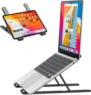 Laptop Stand for Desk Portable Computer Stand for Laptop Adjustable Laptop Riser Folable PC Holder Compatible with All Laptop and Tablet up to 15.6