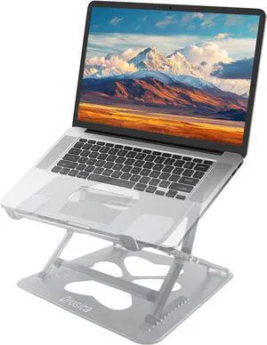 Laptop Stands, Adjustable Laptop Stand for Desk, Up to 55 lbs for 10-20'' Laptops, Sliver