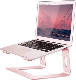 Ergonomic Laptop Stand Premium 5mm Riser for 10-15.6 Inch Notebook Computer Tool-Free Detachable Elevator Holder for Desk Office Sturdy Riser for Eye-Level Neck Relief (Pink) Ergonomic Laptop Stand Premium 5mm Riser for 10-15.6 Inch Notebook Computer Tool-Free Detachable Elevator Holder for Desk Office Sturdy Riser for Eye-Level Neck Relief (Pink)