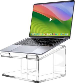Acrylic Laptop Stand for Desk Laptop Riser for 15-17.3 Inch Laptops Ergonomic Laptop Holder Computer Stand for Laptop Compatible with Macbooks and Notebooks- Clear
