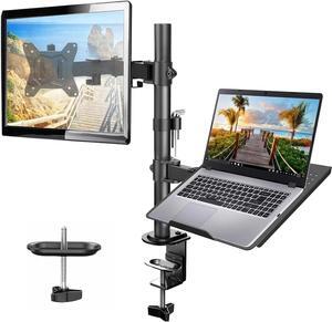 Laptop Monitor Mount Single Monitor Desk Mount Holds 13-32 inch Computer Screen Laptop Notebook Desk Mount Stand Fits Up to 17 inch Fully Adjustable Weight Up to 22 lbs